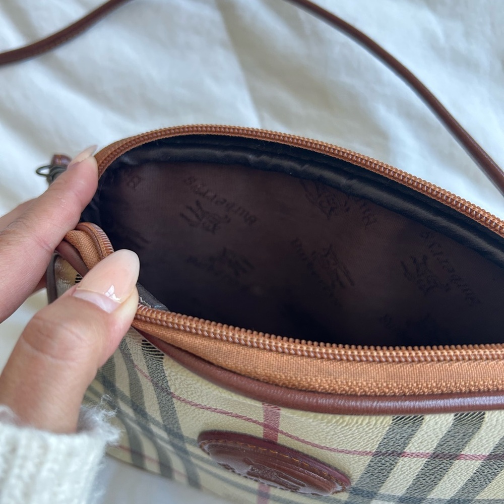 Burberry Beige and Pink Plaid Crossbody Bag - Picture 2 of 6